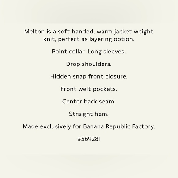 NWT Banana Republic Melton Moto Jacket - Picture 6 of 9